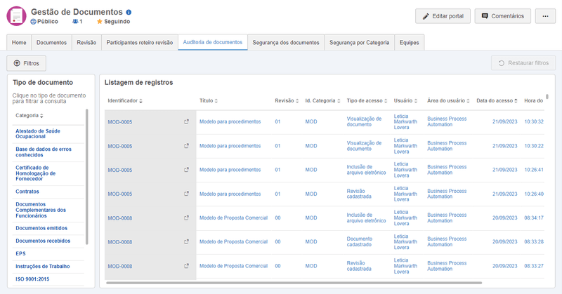 Portal de Gestão de Documentos